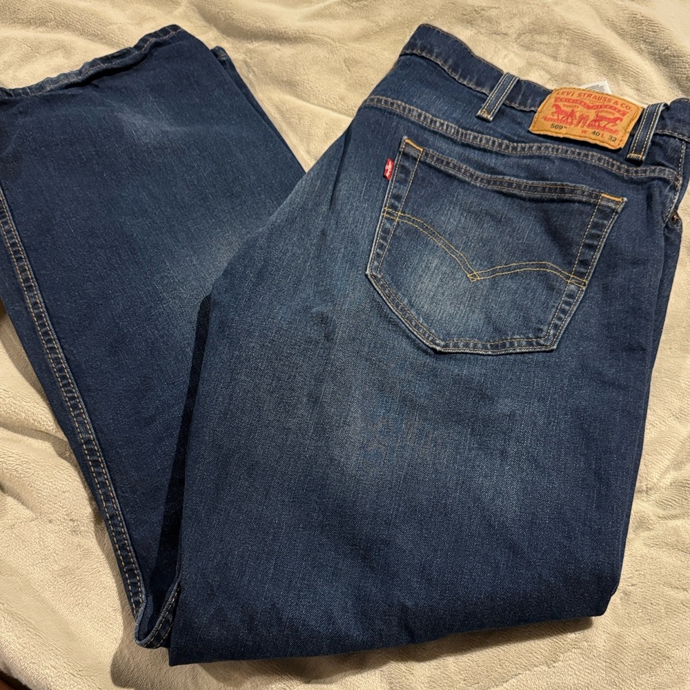 Levi's Men's Dark Blue Straight Jeans - Picture 2 of 5